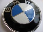 old, cracked BMW hood roundel